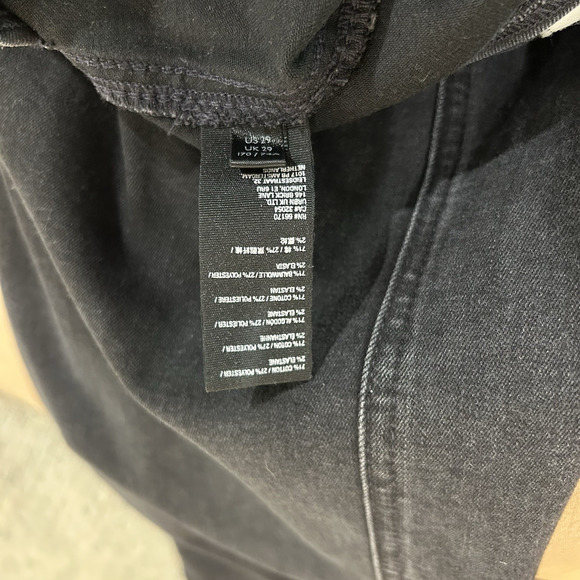 Free People We the Free Isla Slim Straight Jeans Black Size 29 Bootcut Pull On - Picture 10 of 11